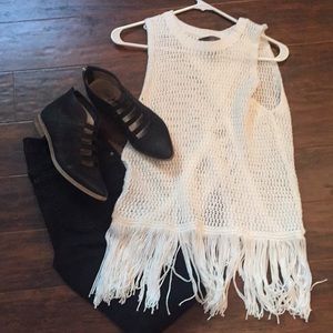 Free People Black Cutout booties